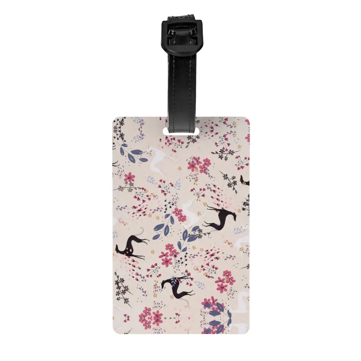 GreyhoundSighthoundFlowerLoveLuggageTagforSuitcasesCuteAnimal