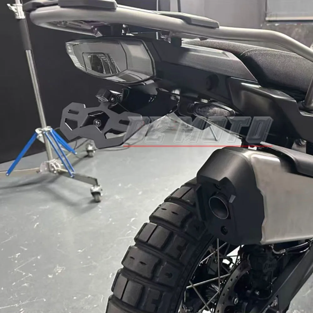 CFMOTO 1000MTX용 짧은 테일 스테인레스 스틸 리어 윙 접이식 번호판 프레임 방향 지시등 번호판 프레임