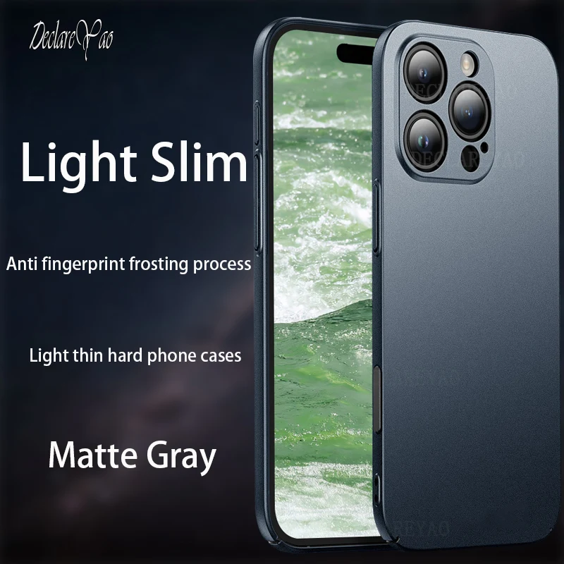 DECLAREYAO Original Luxus Ultra Licht Schlank Matte Harte Rückseitige Abdeckung Für Apple iPhone 16 Pro Max Plus Telefon Fall Stoßfest Kunststoff – Detail 14