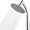 Bathroom 6 inch roundness quadrate shower head ABS Chrome shower head water saving bathroom rain spa square handheld Shower Set 1