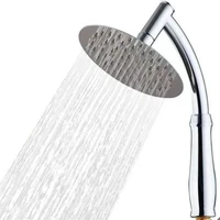 Bathroom 6 inch roundness quadrate shower head ABS Chrome shower head water saving bathroom rain spa square handheld Shower Set 1