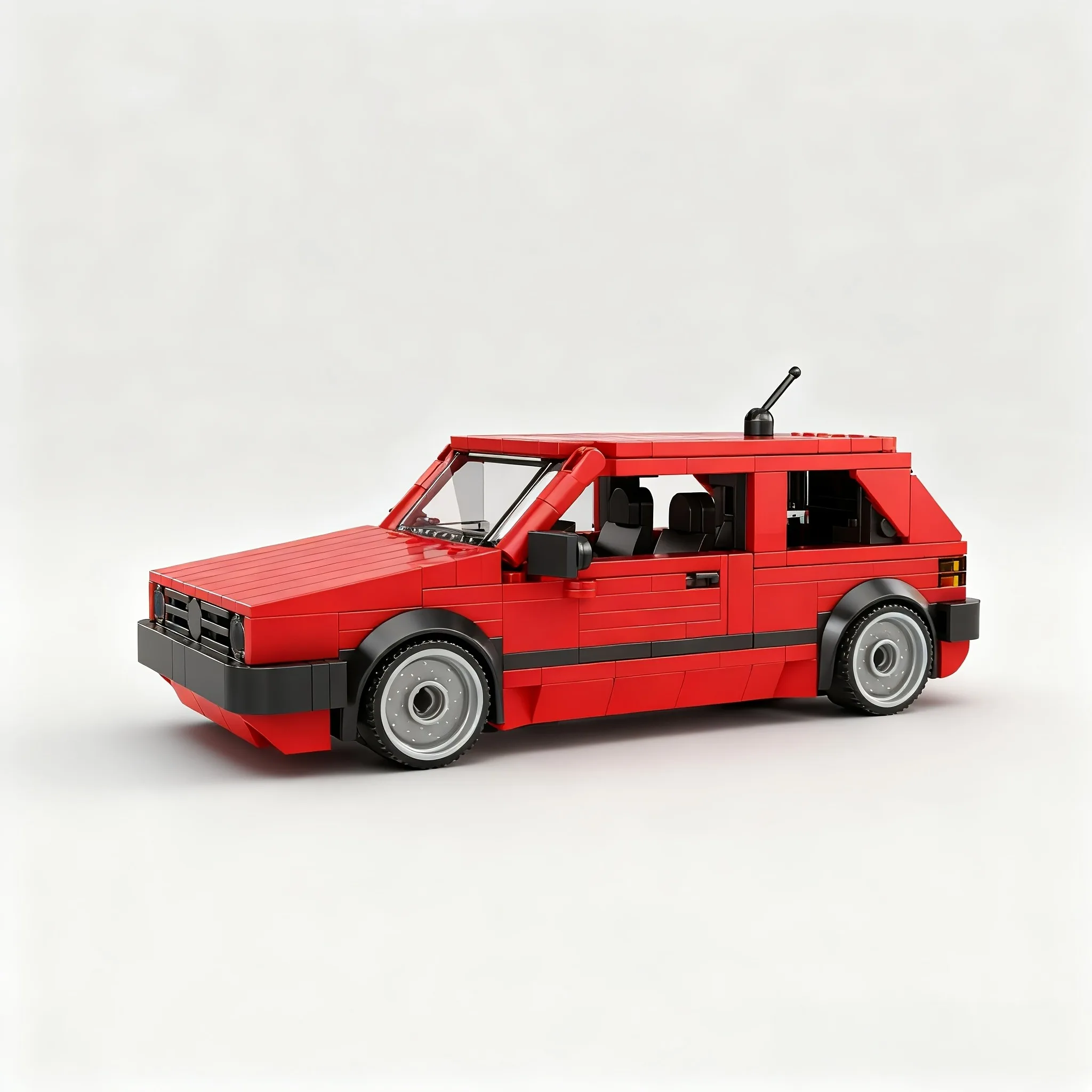 Rotes Baustein-Auto-Montageset, Retro-Automodell-Ornament, perfekt als Geburtstags- oder Weihnachtsgeschenk, ideal für Bausteine