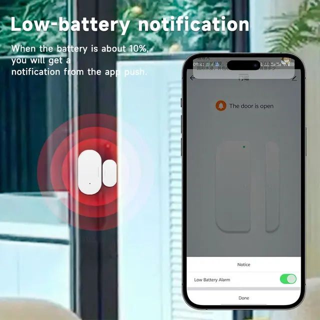 Tuya Zigbee 3.0 Z2MQTT Door Sensor Window Detectors Magnetic Sensor Smart Home Security Protection Remote Monitor Home Assistant 5