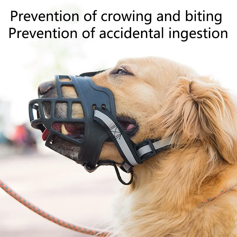 Dog Muzzle 1PC Breathable Guard Against Biting Barking Medium Large Dog Anti-barking For Pets