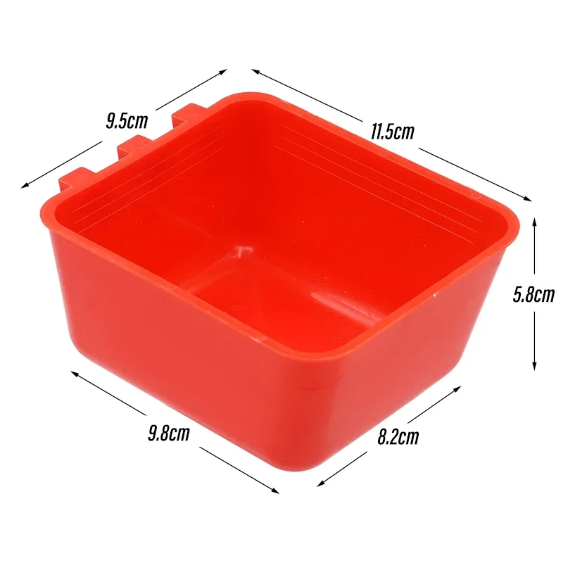1pcs Plastic Cup Pet Birds Feeder Bowl Parrot Food Water Bowl Hanging Trough Feeding Splash-proof Cup Pigeons Cage Feeder Tool