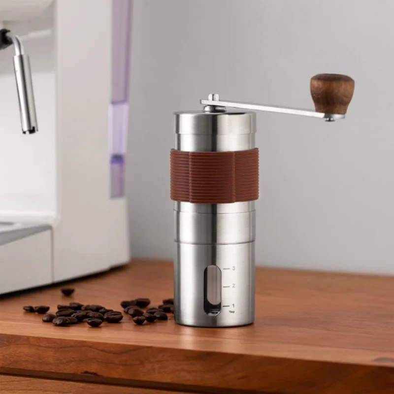 Manual Coffee Grinder Portable 304 Stainless Steel Handcrank Coffee