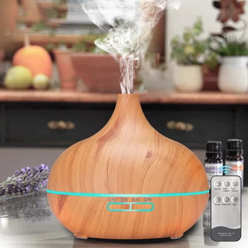 Electric Aroma Diffuser Essential oil diffuser Air Humidifier Ultrasonic Remote Control Color LED Lamp Mist Maker Home 1