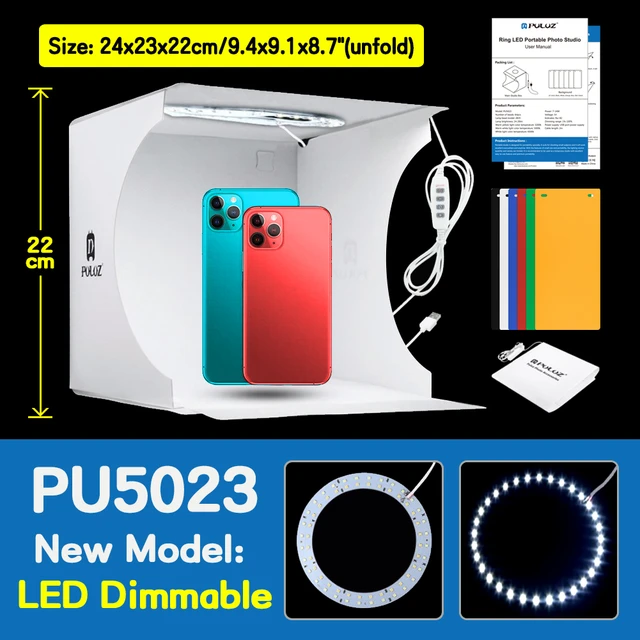 Photo Studio 2M Large Lightbox with 8*LED Dimmable Light Strips Studio  Photo Shooting Photo box Tent kit with Backdrop hangbag - AliExpress