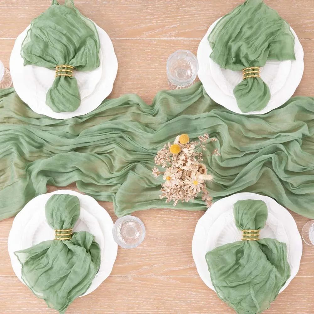 Cheesecloth Gauze Napkin Table Placemat Setting Dining Wedding Party Banquet Christmas Banquets Table Cake Decor 6pcs