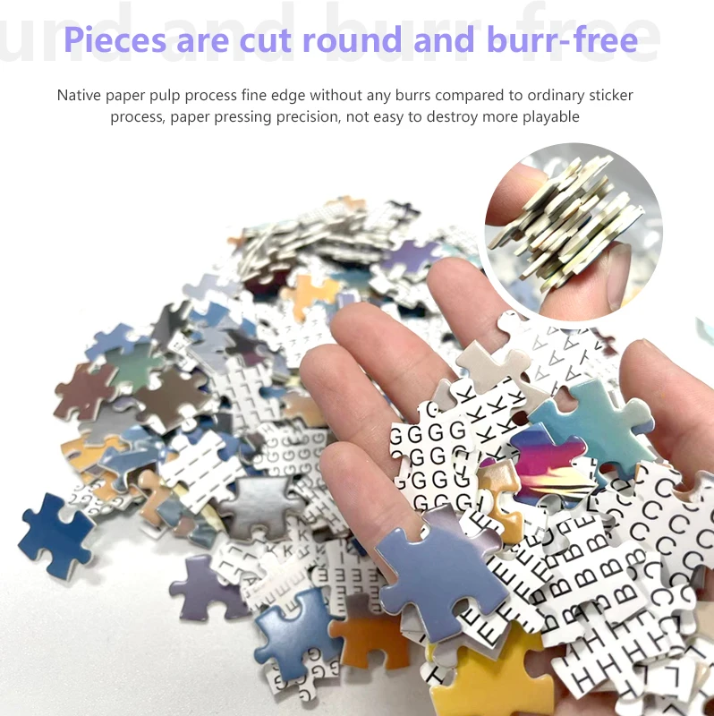 High Quality 70cm*50cm 1000pcs Jigsaw Puzzle the snow Adult Stress Relief Beautiful Landscape Painting Puzzle 4