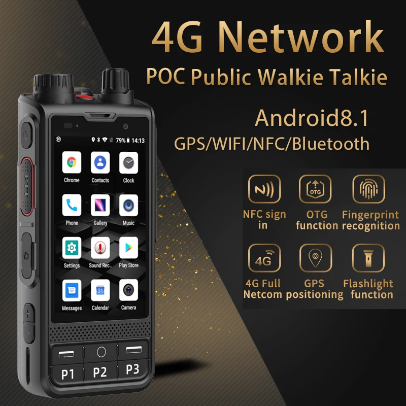 

4G Network radio W6 Android 8.1 Unlock LTE/WCDMA/GSM POC Radio 4200mAh Walkie talkie work with Real-ptt Zello pocstars