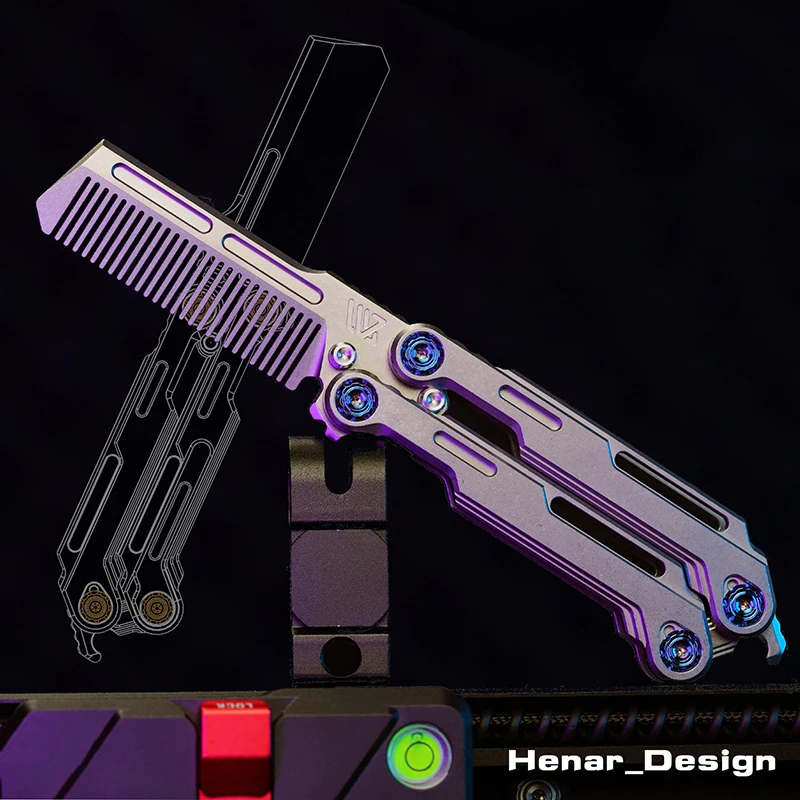 Титановый сплав EDC игрушка тренировка художника бросающая расческа без края |