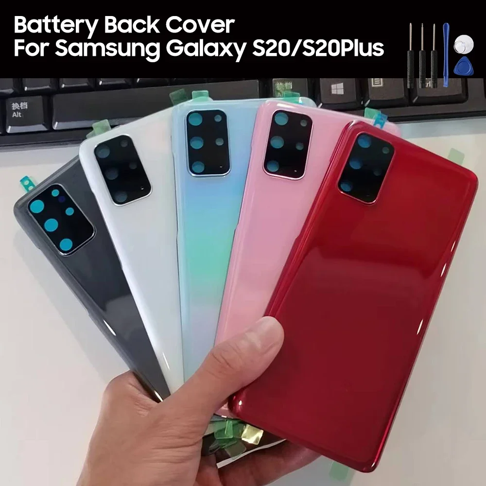 

Задняя крышка батарейного отсека телефона для Samsung Galaxy S20 S20Plus 5G S20 + S20 Plus, корпус, задняя крышка, чехлы, стеклянный задний корпус с инструментами