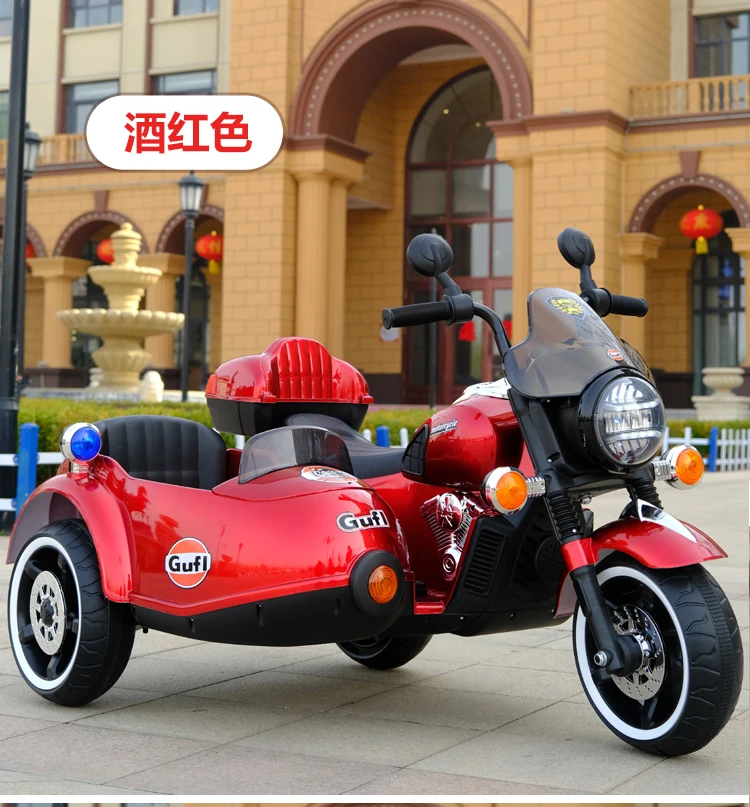 Children's Motorcycle Electric Tricycle Double Seat Parent-Child Toy Car Seat Perambulator scooter for kids