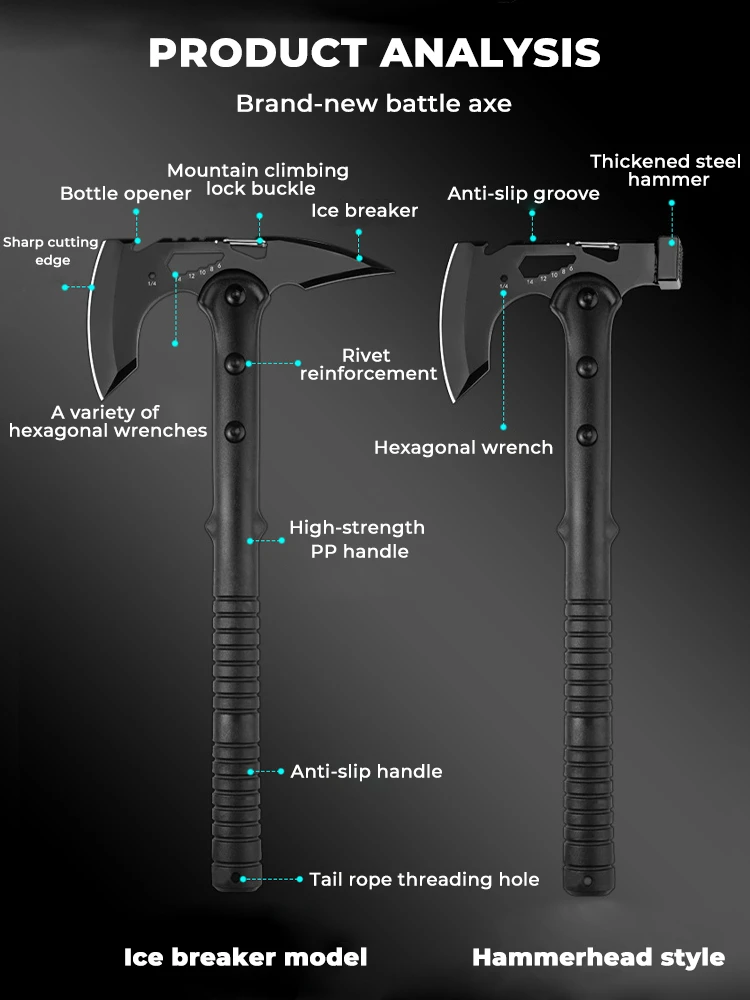 Multi-Purpose Outdoor Camping Tactical Axe - Image 6