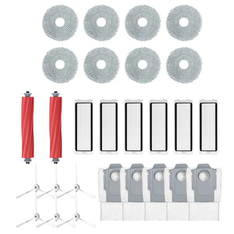

Для Roborock Q Revo / P10 аксессуары для робота-пылесоса основная щетка, боковой фильтр Hepa, Швабра, тканевый пылесборник