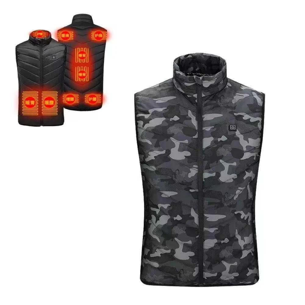 

Heated Vest for Men Women 9-Zone Winter Electric Heating Vest USB Power Supplys Washable Heating Jacket with 3 Heating Levels