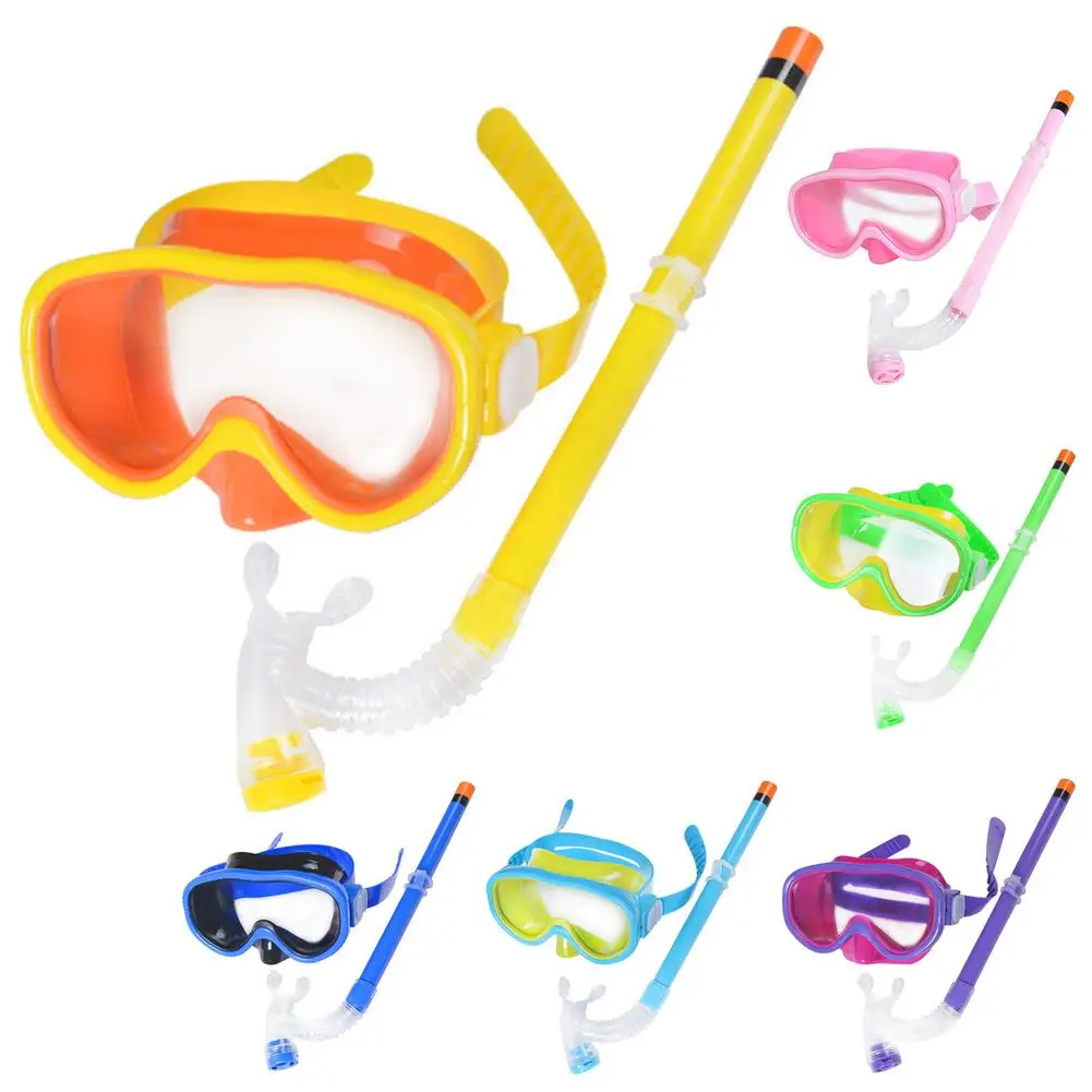 Tradineur - Gafas de buceo con tubo para niños, plástico y goma