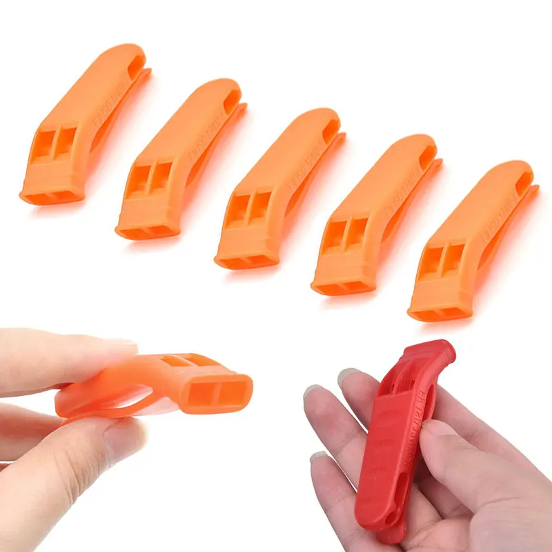 5Pcs Whistle Outdoor Camp Survival Emergency Loud Whistle Sports Match Dual Band Multifunction Equipment
