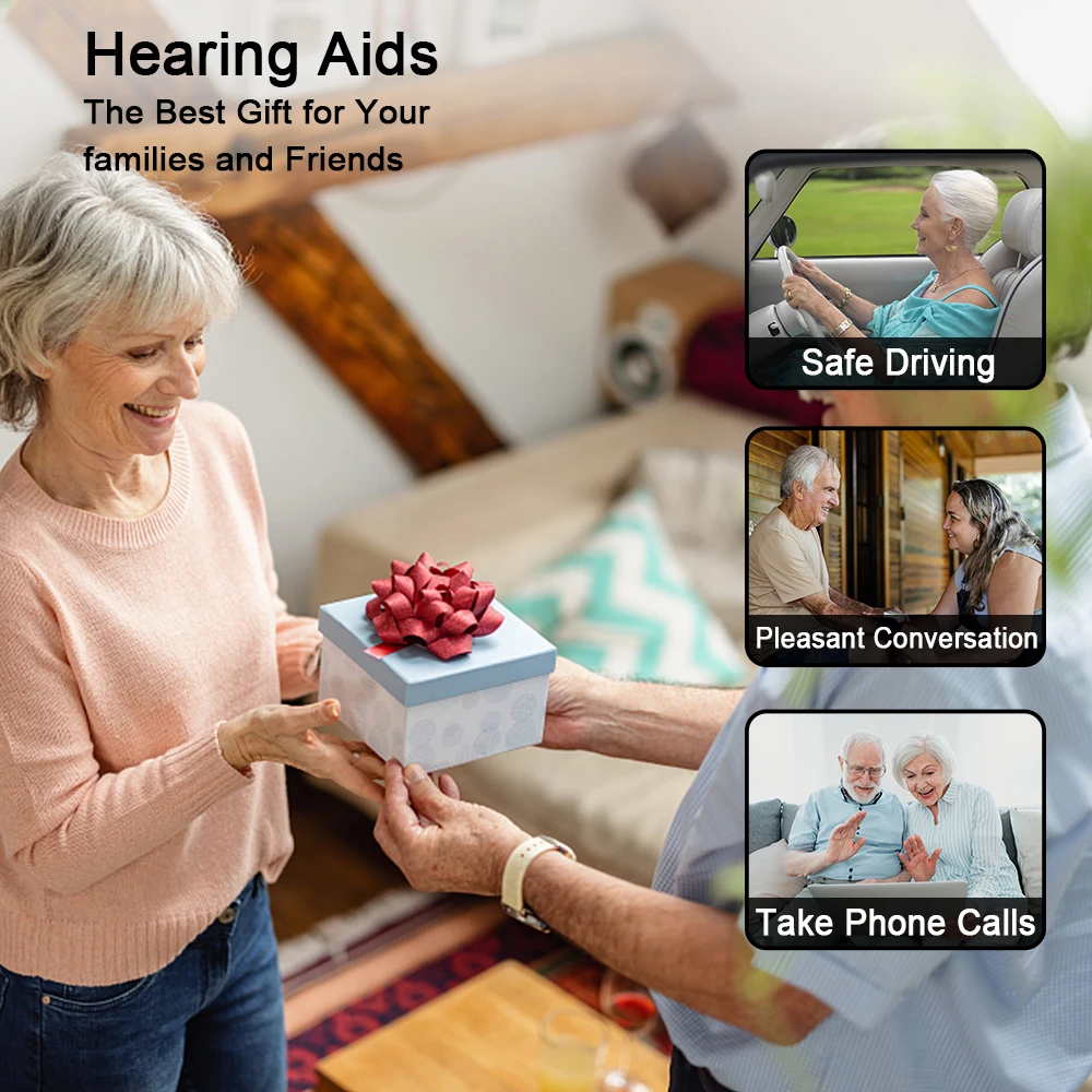 Hearing Aid Bluetooth Hearing Aids Digital CIC hearing aid Severe Hearing Loss Rechargeable Sound Amplifiers 16 Channels Powerful Ears Aids