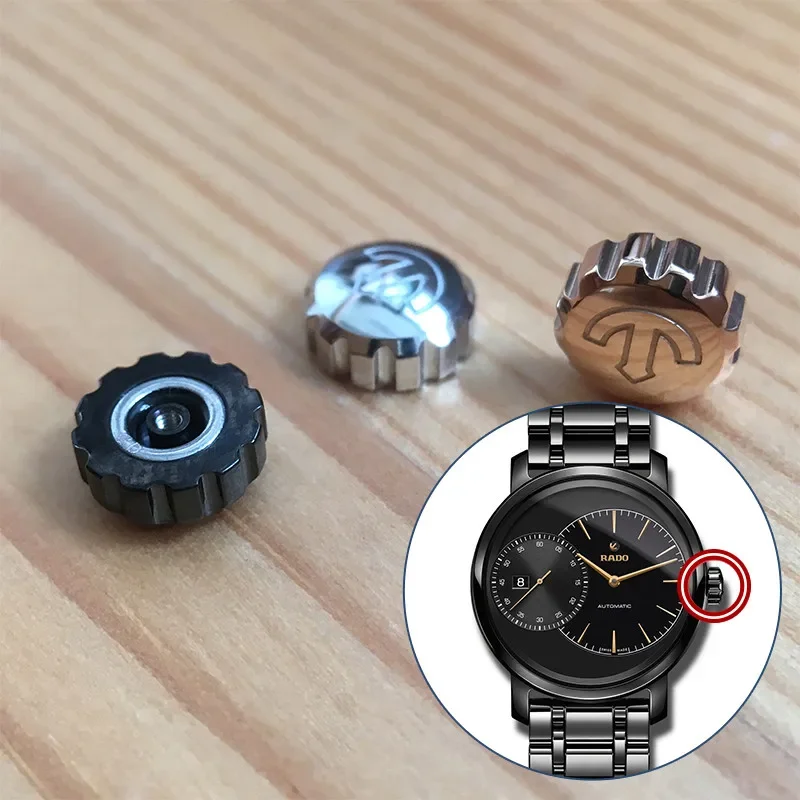 Corona Impermeabile In Acciaio Per Orologio Automatico Rado Diamaster R1412