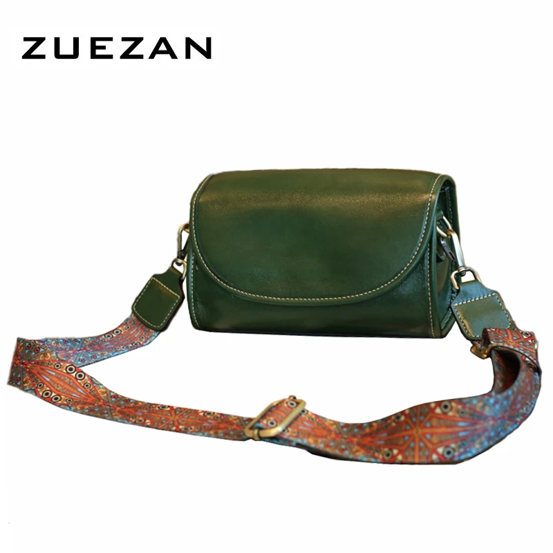 

Retro Oil Waxy Leather Cross-body Bag,Colorful Strap,100% Cow's Skin, Lady's Shoulder, Women Genuine Leather Messenger Bag, D297