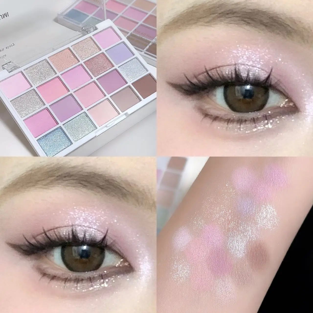 20-color eye shadow tray, cigarette powder, rose tray, warm and warm, and the atmosphere is tender and the powder is not flying 3