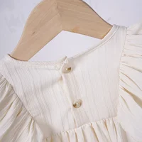 Baby Grace Girls Sweet Ruffle Trim Long Sleeve Dress, Holiday Going Out Casual Dresses, Gift Little Girl Dress Clothes 5