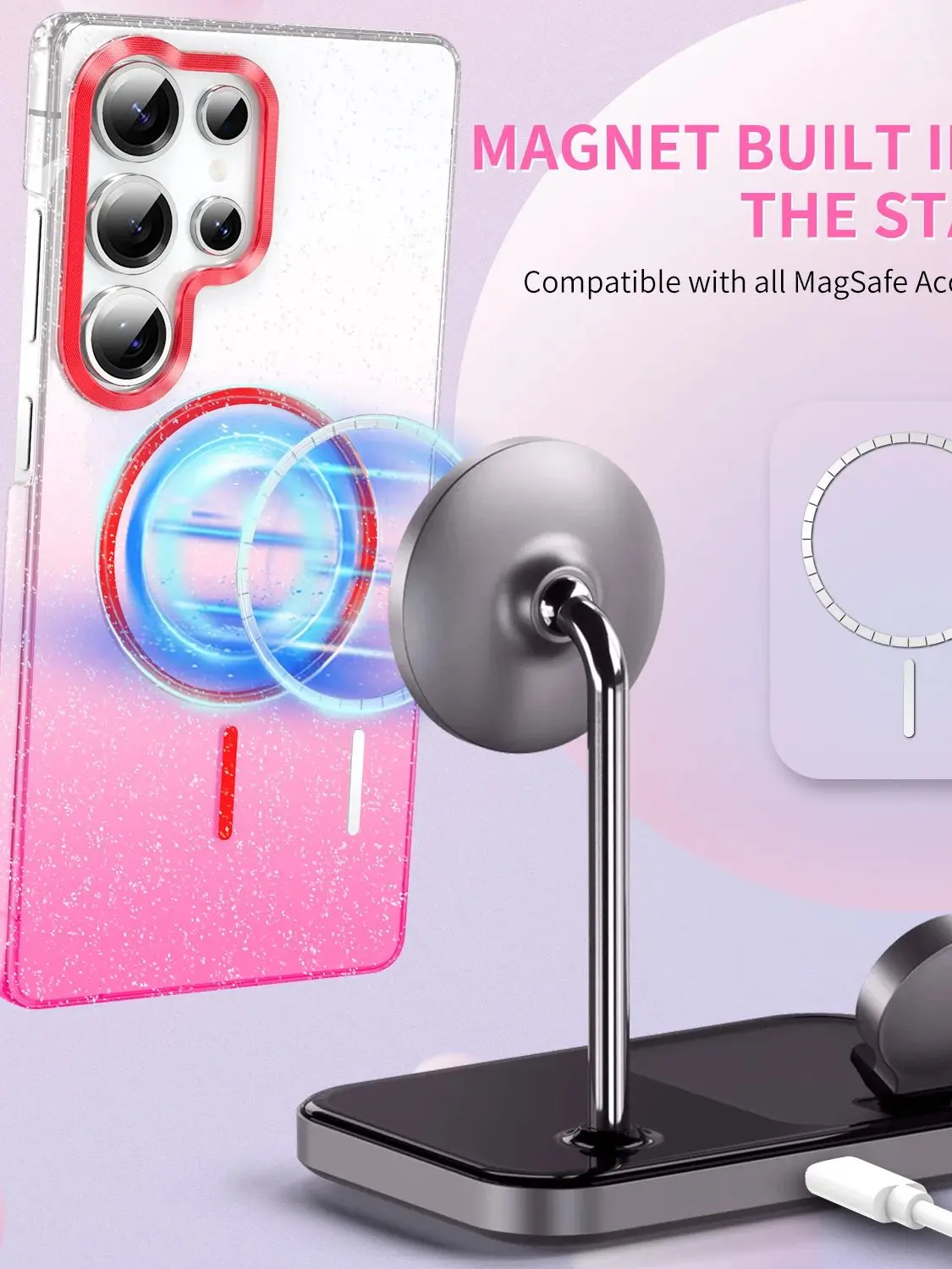 Luxury Bling Glitter Wireless Charging Case