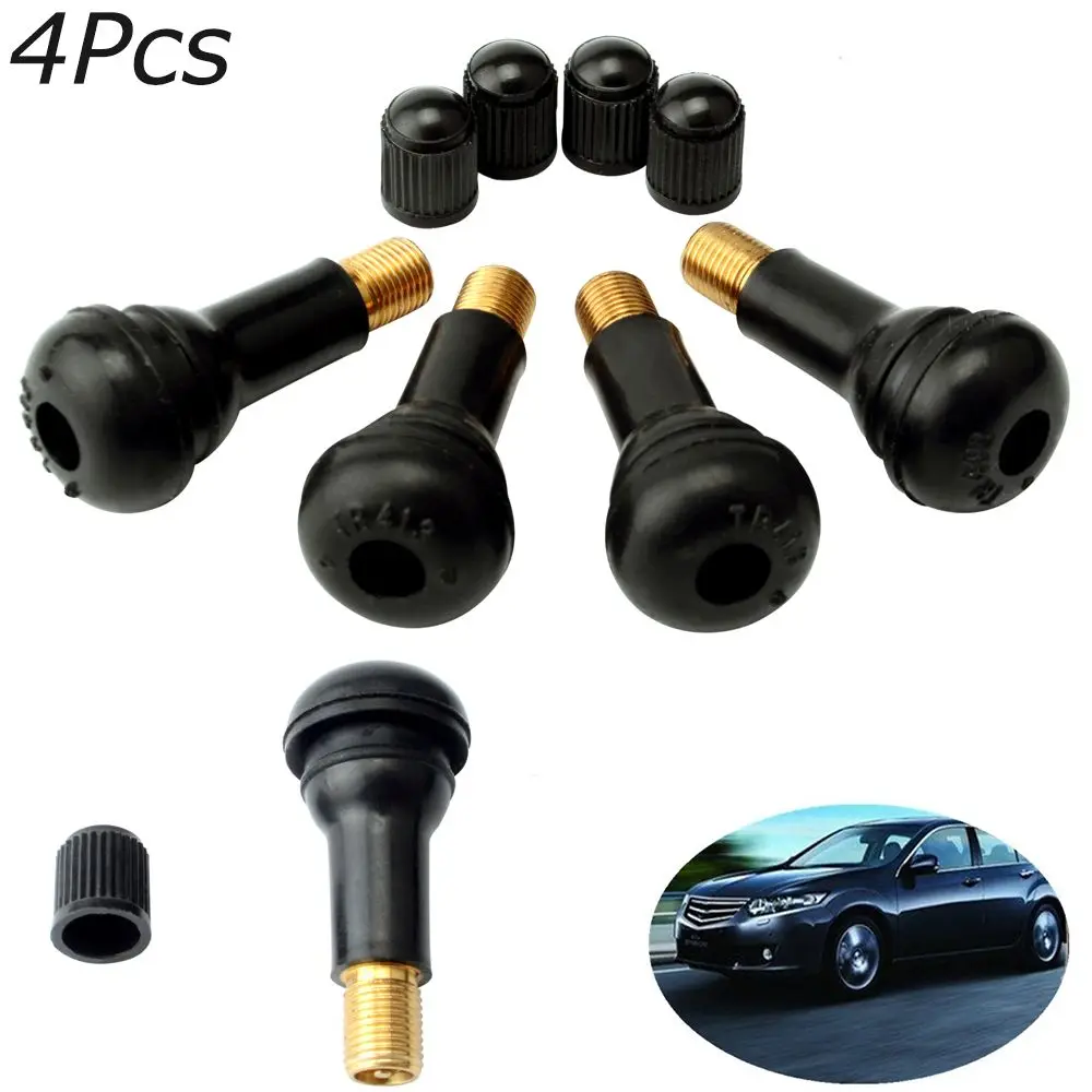 4PcsTR413CarWheelValveStemBrassSnapInTireAutoPassengerTyre