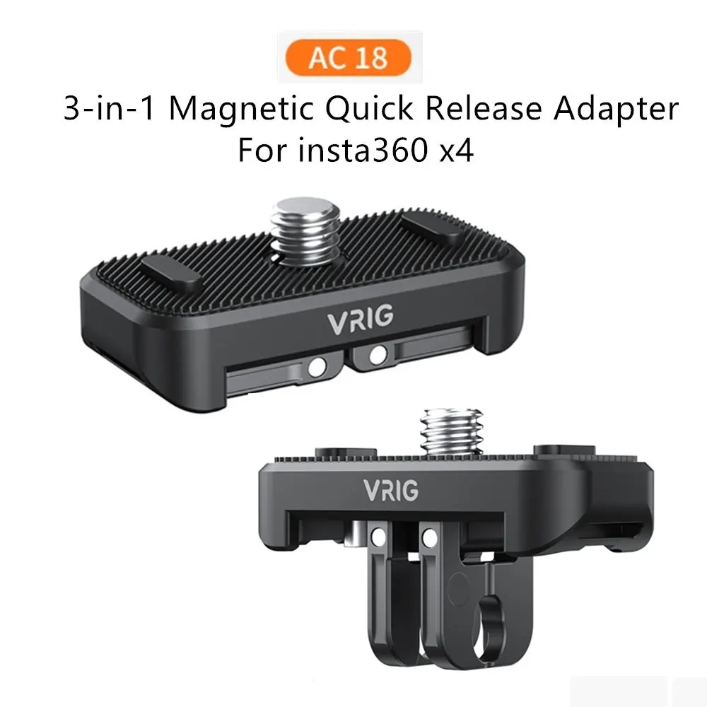 VRIG DJI-AC Gopro 마운트 1/4 나사 포트 3-in-1 인터페이스가 포..