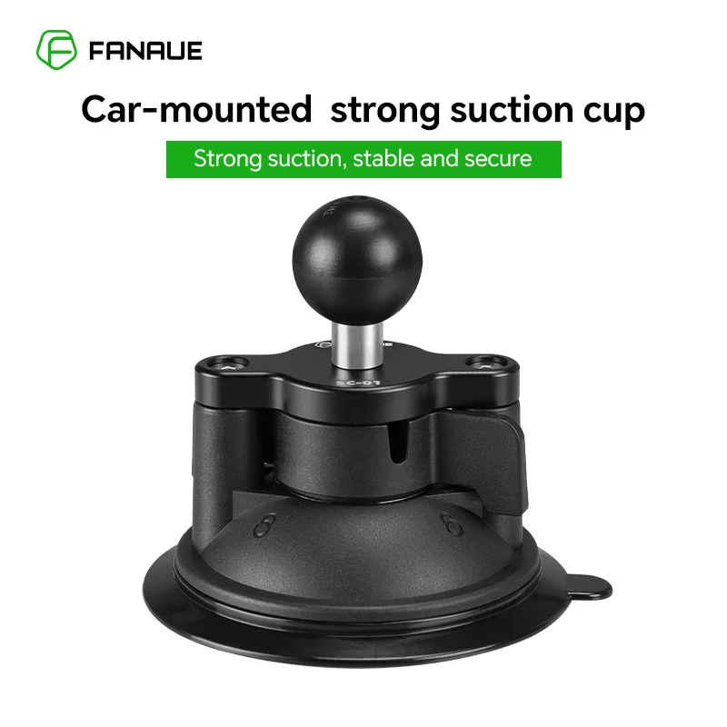 FANAUE soporte para teléfono móvil con ventosa, soporte para coche, bloqueo giratorio, base de cabeza de bola de 25mm, instalación estable, parabrisas adecuado para RAM