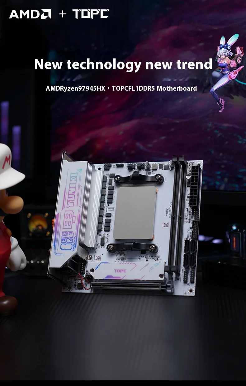 TOPC NAS Motherboard Ryzen 7745HX R9 7845HX/8945HX ITX Home