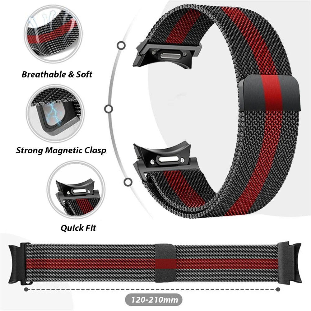 Magnetic Stainless Steel Quick Fit Strap Band - Universal Fit