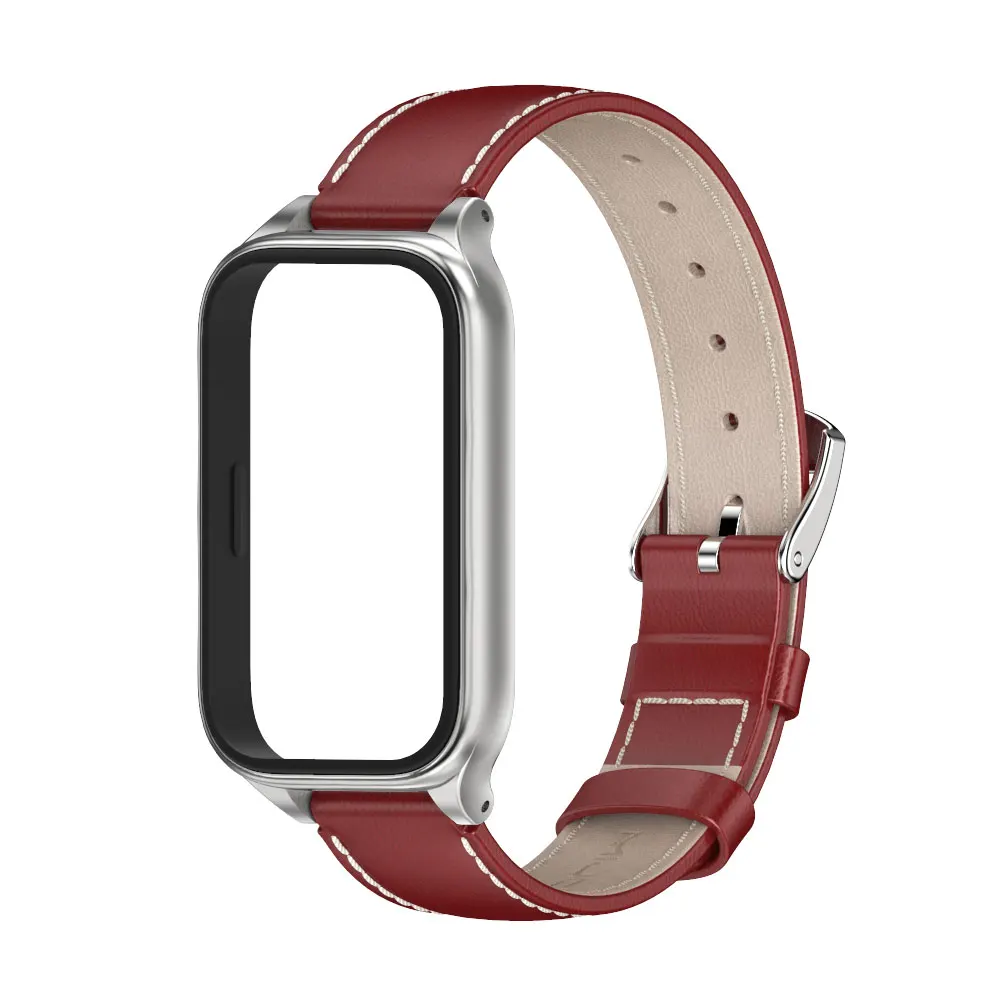Premium Leather Strap for Smart Fitness Bracelet - Elegant Wristband Accessory