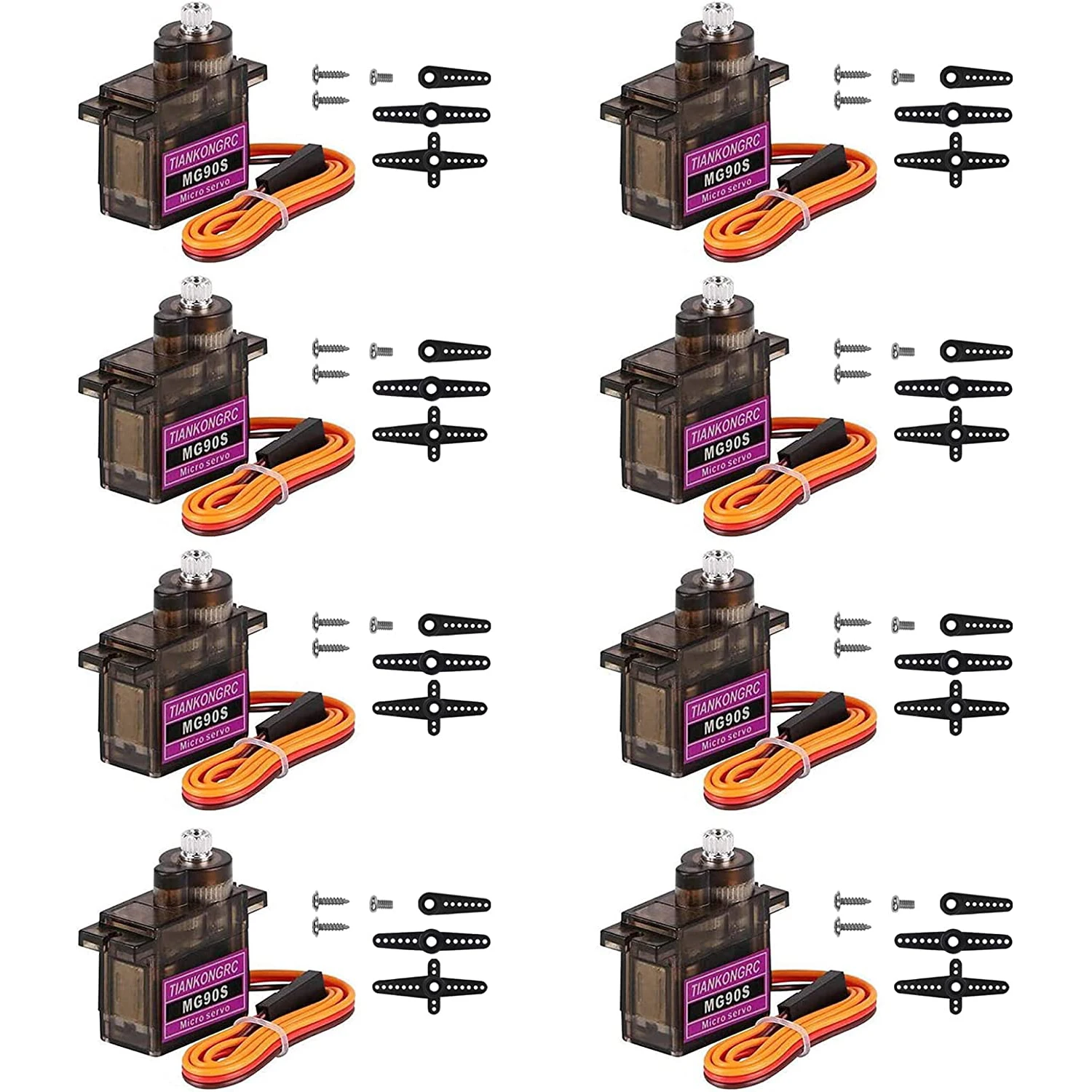 

1/2/5/10PCS MG90S Metal Gear Analog RC Micro Servo MG90 180° 360° SG90 Upgraded Version MG90 Airplane Plane Boat Car Trex 450