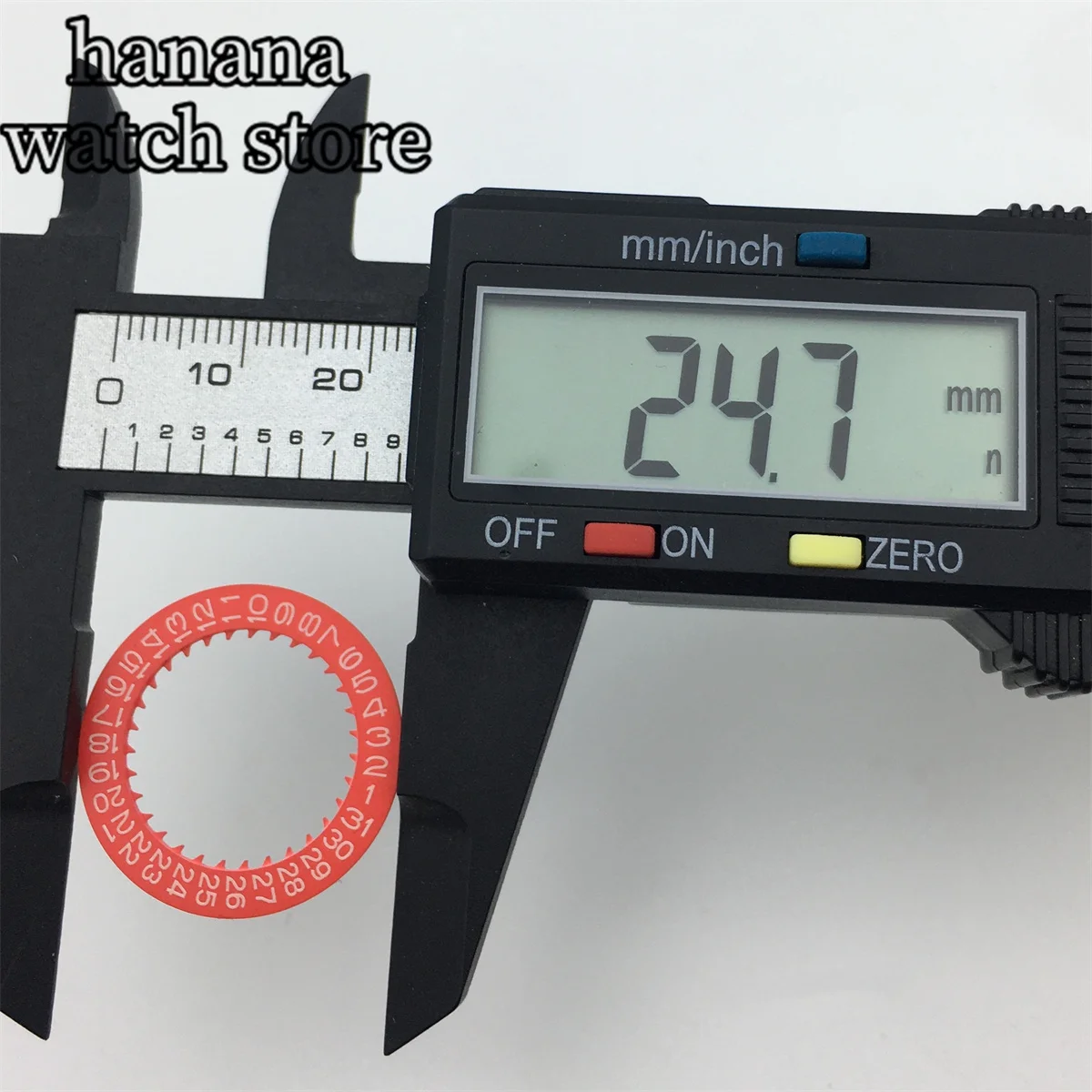 BLIGER 캘린더 휠, 블랙 화이트 그린 블루 레드, NH34 NH35 무브먼트 시계 수정 수리 도구, 3.0/3.8 크라운