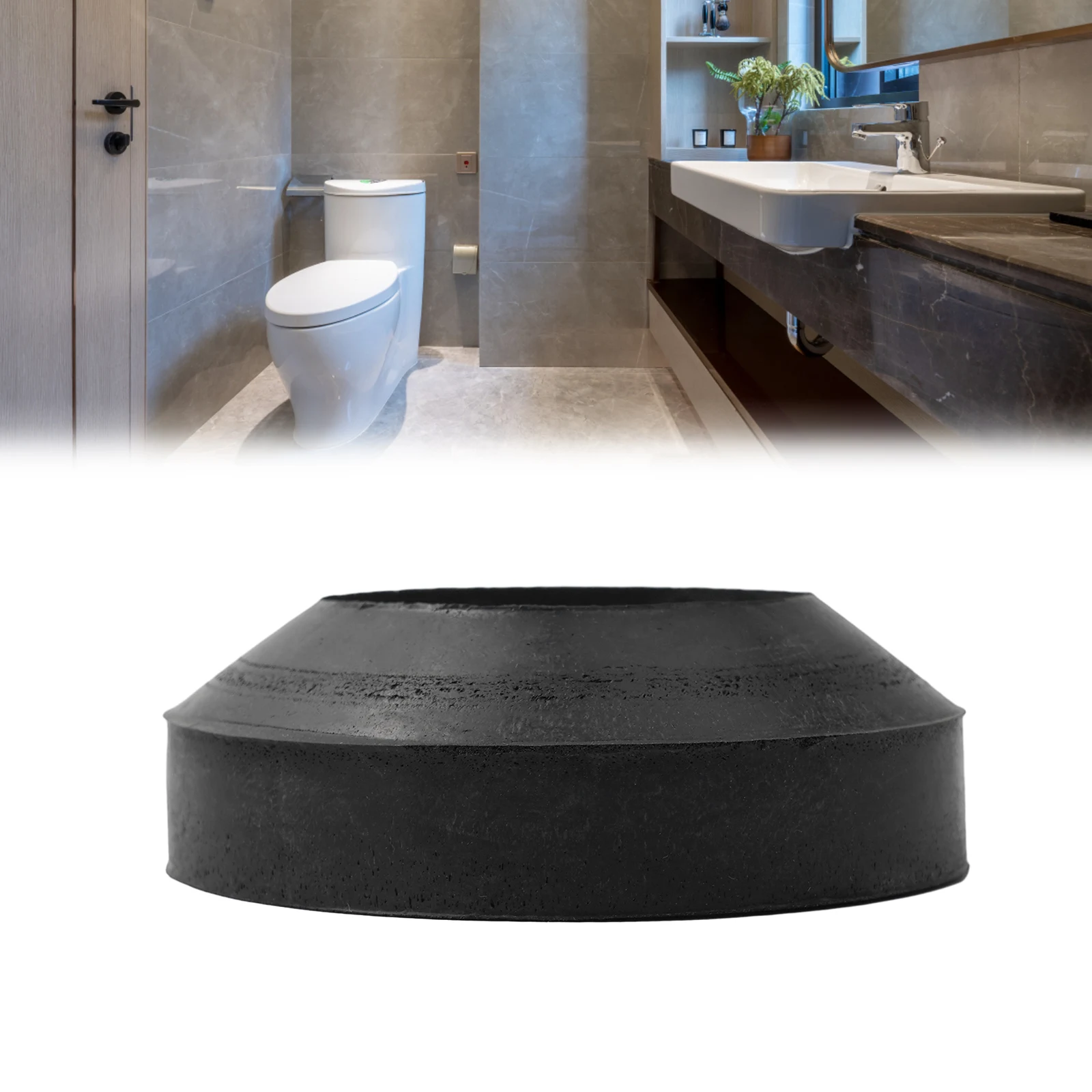 1pc Conical Cone Shaped Washer For Toilet Cistern Seal Pan Rubber Toilet Tank Seal Ring Parts Attachments Black Toilet Cistern Fixing Kit
