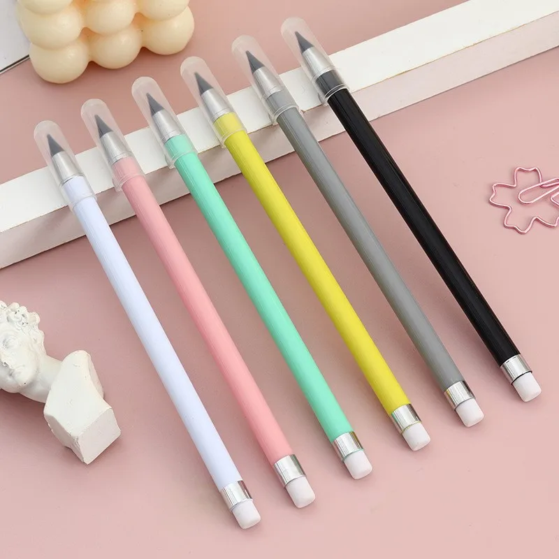 10pcs Eternal pencil set macaron For Kids Cute Pens Painting Art Office&School Supplies Infinity Pencils Tips Set Stationery 5