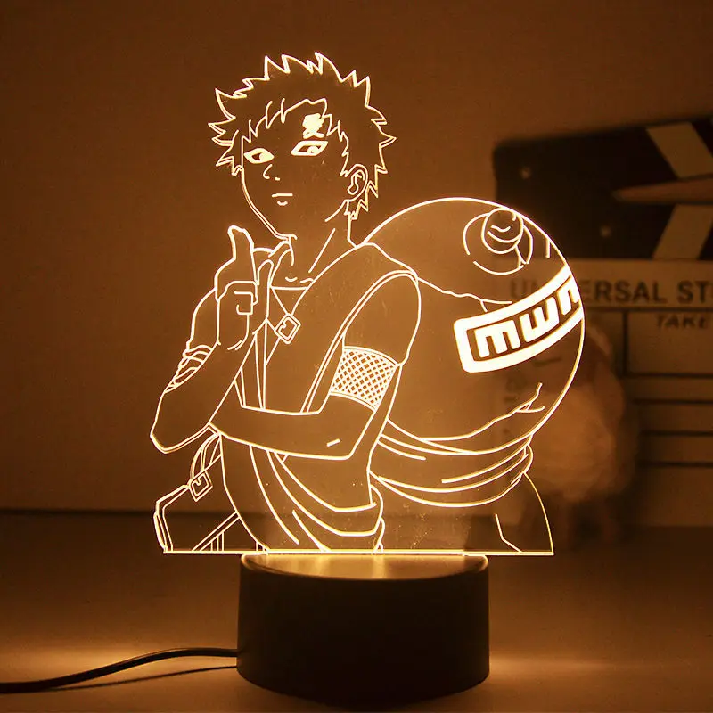 Anime Japonais Naruto 3d Night Lamp Jouets Led Night Light Figure Uzumaki  Kakashi Lampe de Table Jouets Pour Enfants Anniversaire Cadeau de Noël Z
