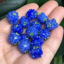  White Flower Murano Lampwork Glass Loose Crafts Spacer Bead For Jewelry Making Handmade Diy Earring Bracelet Necklace Accessory 