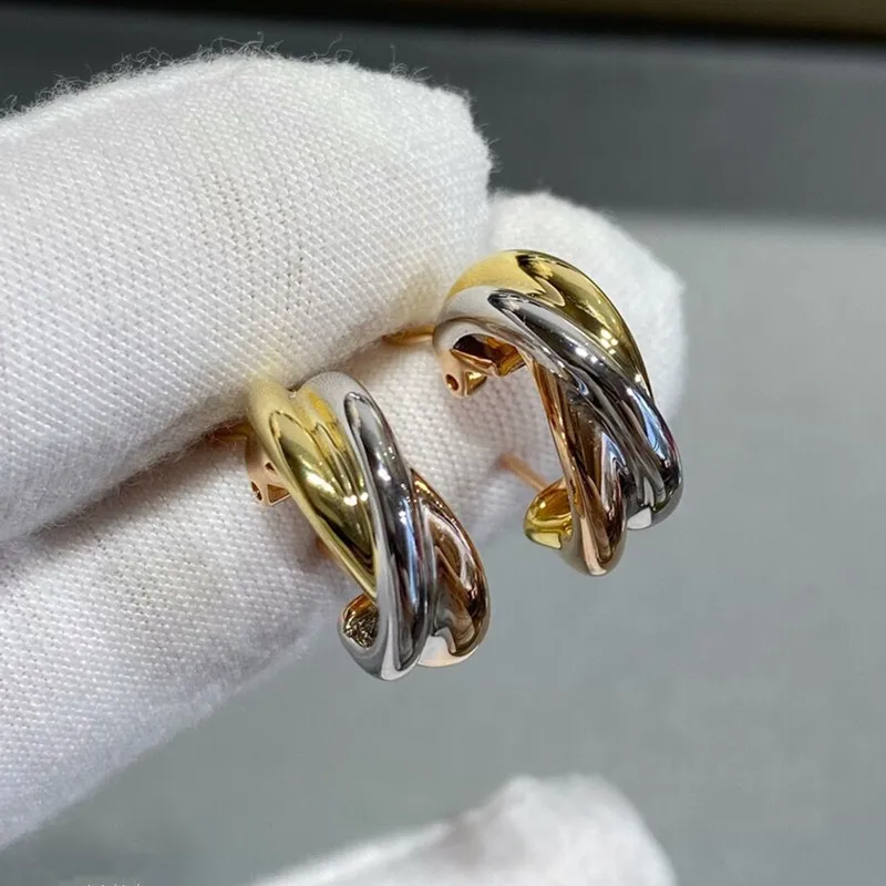 Pendientes De Tres Anillos De Plata De Ley 925 Para Mujer, Joyería De