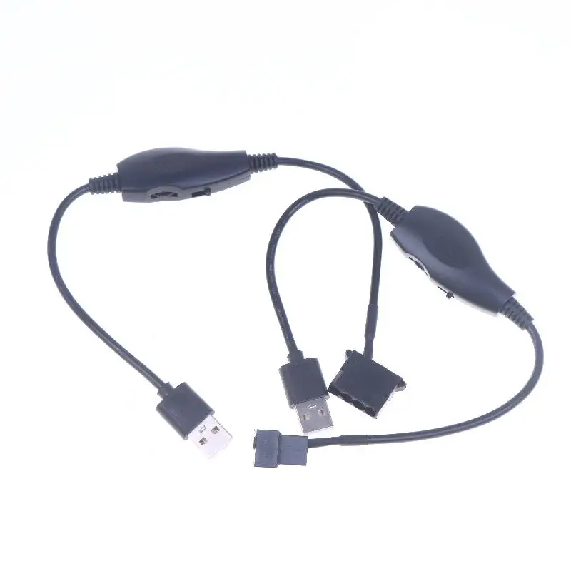 11 W (watts) USB To 4Pin PWM 5V To 12V Boost Line Fan Power Adapter Connector Converter Cable With Adjust Switch