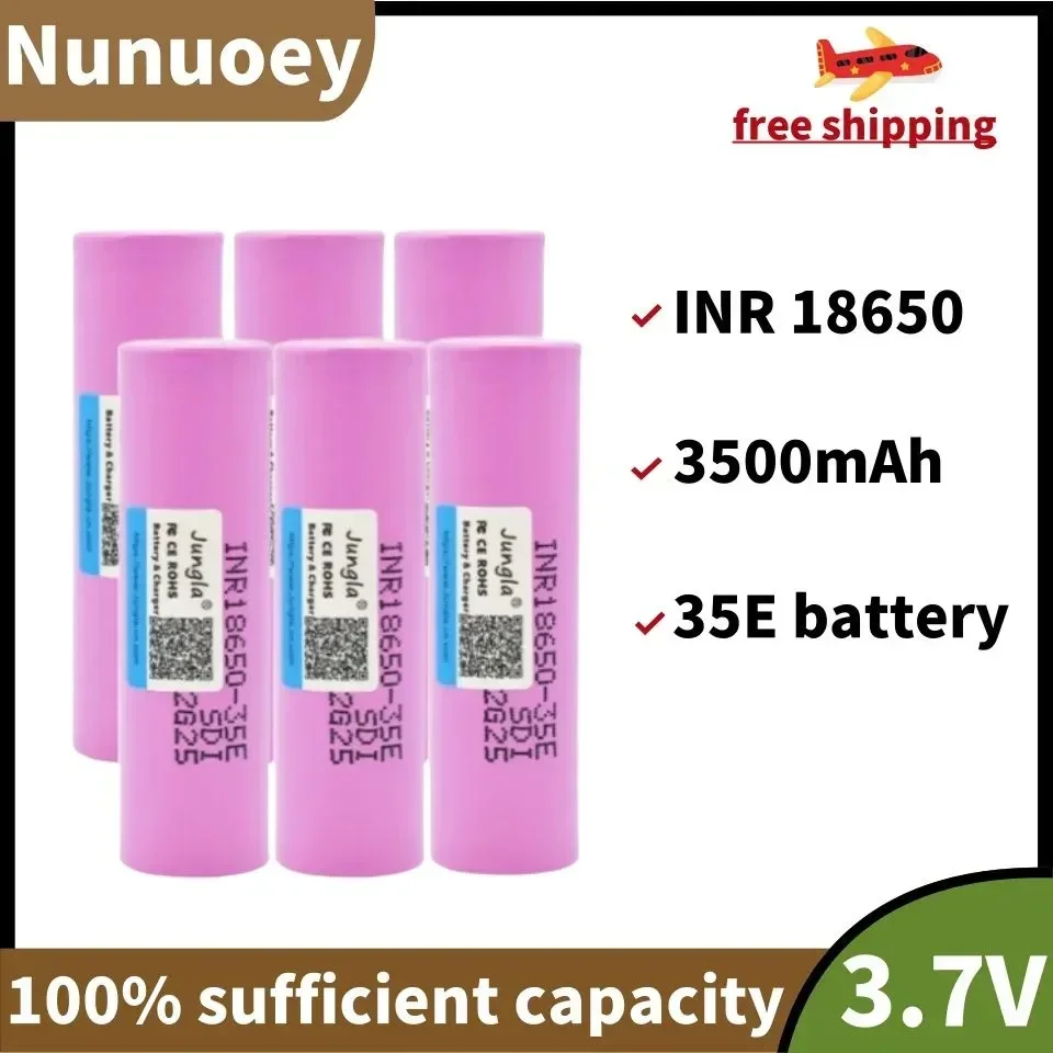 

New 100% original actual capacity power 18650 35E 3.7V 3500mAh lithium-ion rechargeable battery 25A high-power electric tool