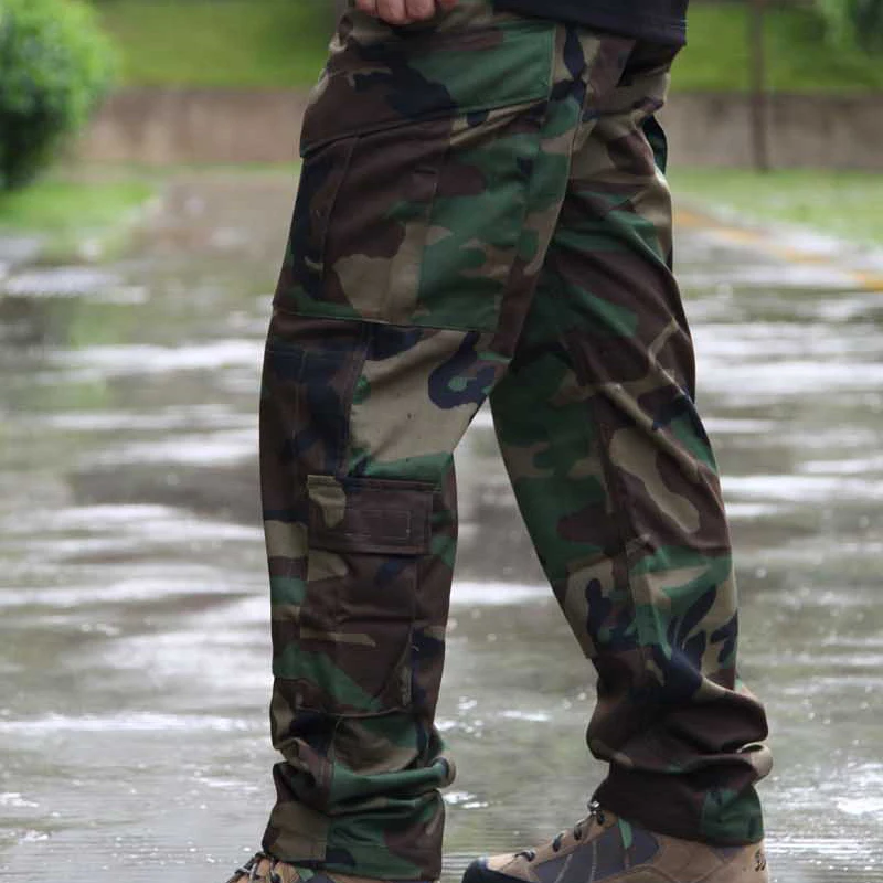 Emersongear Tactical BDU Pants Combat Training Men Cargo Trouser Airsoft Hunting Sports Outdoor Hiking Cycling Polyester Cotton