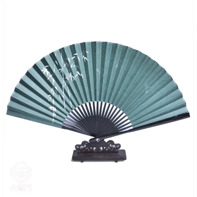 Chinese Silk Folding Fan - 7 Inch Handmade Embroidered Vintage Fan for Women/Men, Hanfu & Qipao Accessory, Traditional Bamboo