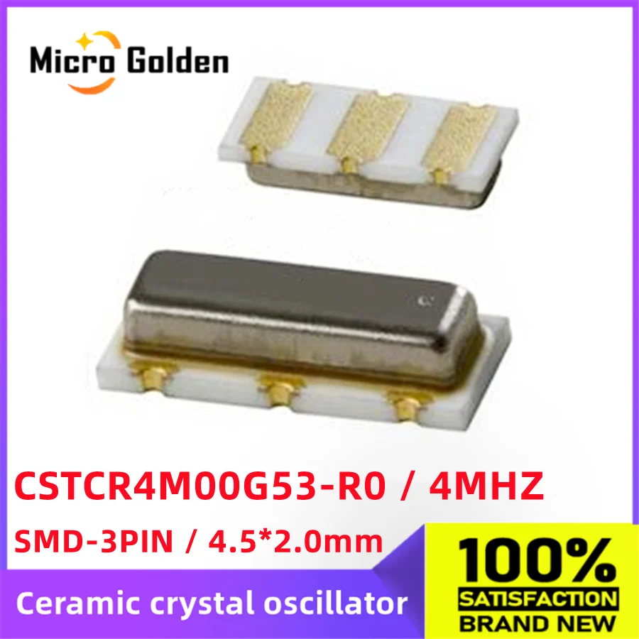 CSTCR4M00G53-R0 4M 4MHZ SMD 4520 3Pin 4.5*2.0mm Ceramic crystal oscillator Quartz Resonator 4.000MHZ SMD-3 10pcs MURATA