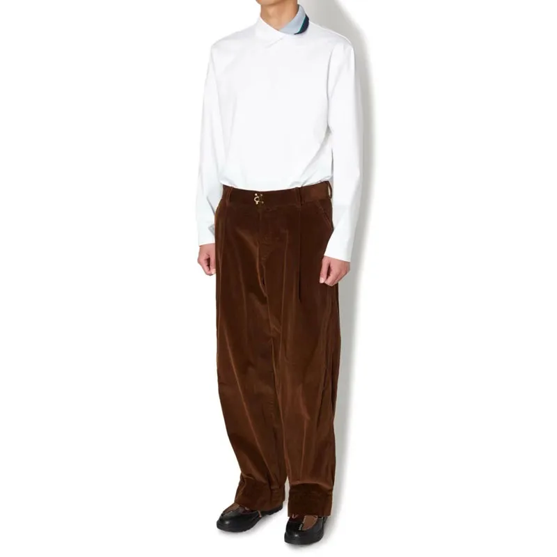 

22AW KOLOR Abe Runyi Japanese Dual Color Casual Trend Men Cotton Corduroy Pants New Arrival