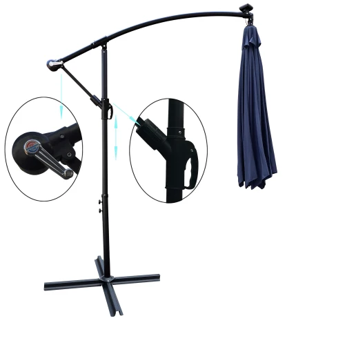 10ft Solar LED Patio Umbrella 3