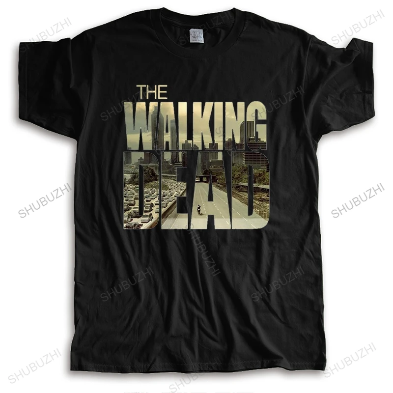 Tshirt Uomo Estate Uomo The Walking Dead T Letera Shirt Walking Dead Maglietta Personalizzata Manica Corta Hip Hop Uomo Maschio